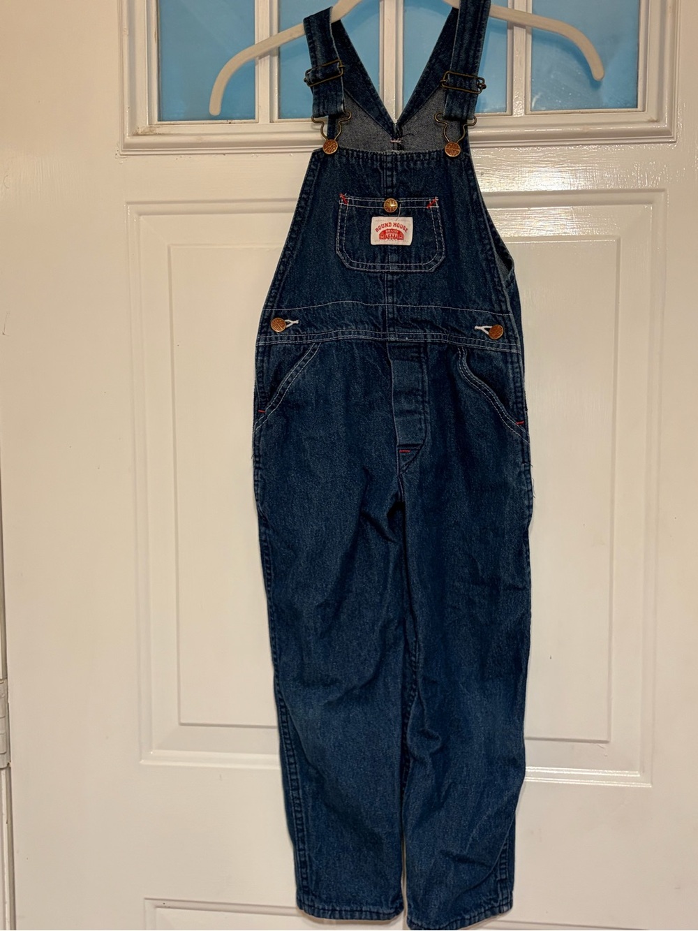 Round House Denim Boy's 100% Cotton Denim Overalls Button Fly Size 6 Made in USA